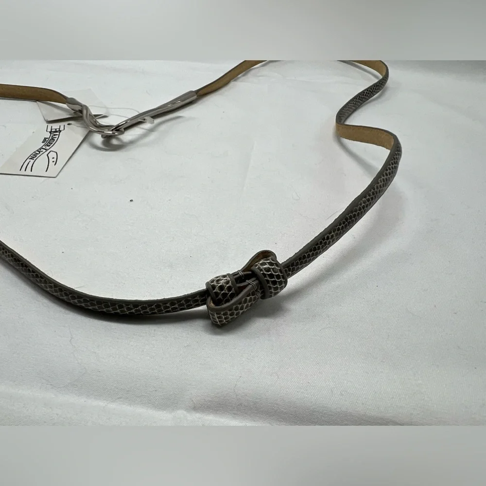 Skinny Aimee Lynn snakesskin like leather belt